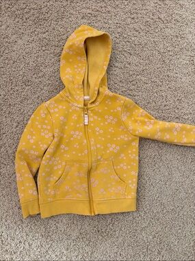Cat & Jack Yellow Floral Zip Hoodie for Kids